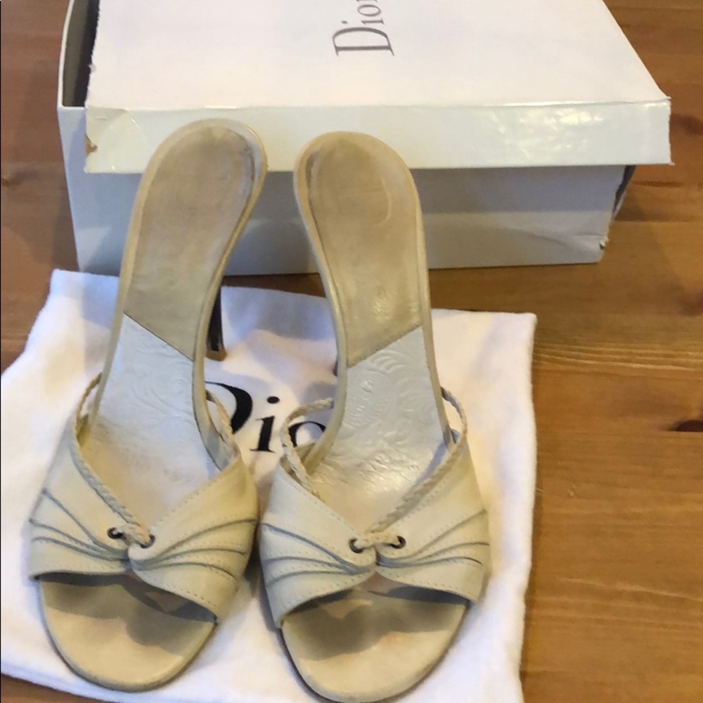 Christian Dior heeled mules, sz 40